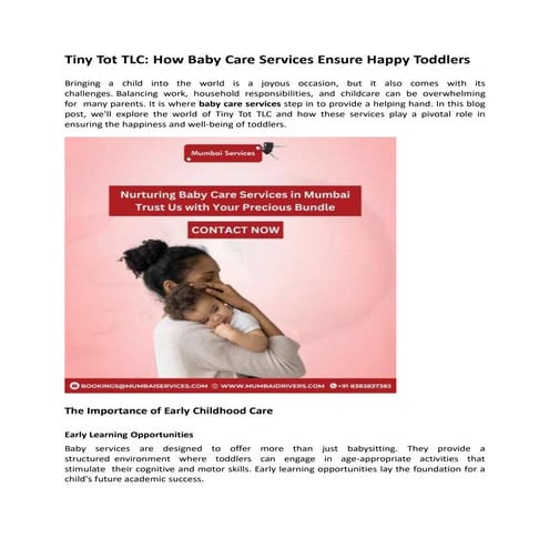 5 Essential Skills Your Child Will Learn in a Quality Toddler Program | PDF