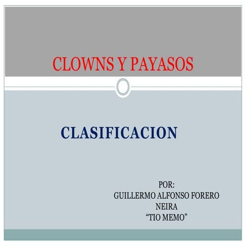 Tio memo clows y payasos