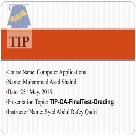 Grading system tip | PPTX