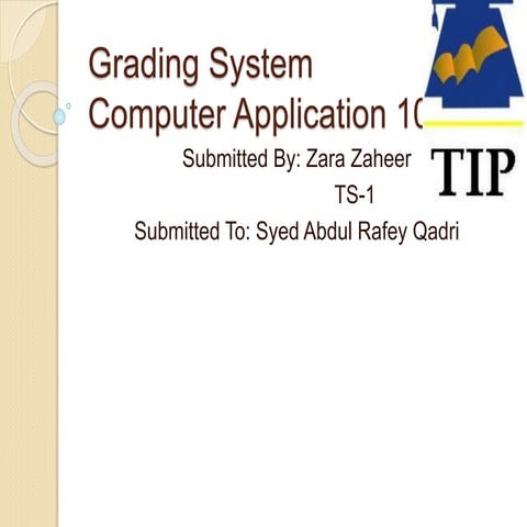 Grading system tip | PPTX