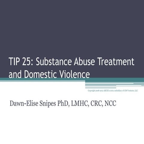 TIP 25 Domestic Violence