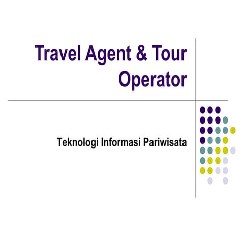 Ti pariwisata   05 travel agent
