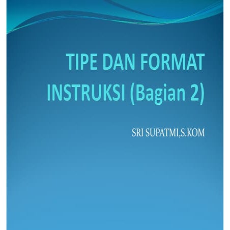 Tipe dan format instruksi 2