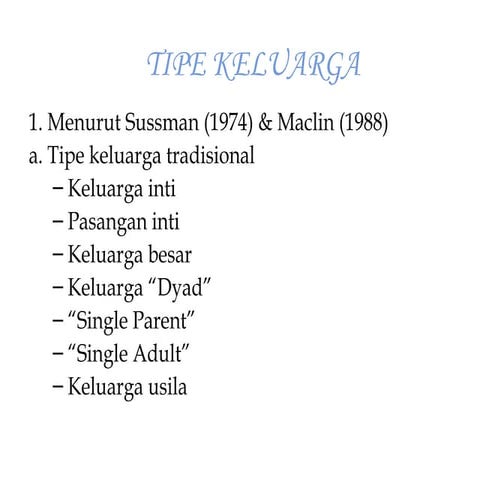 Tipe keluarga