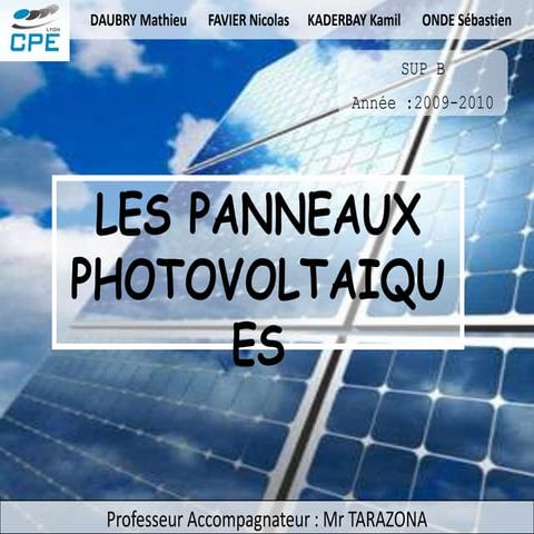Photovoltaic solar panels