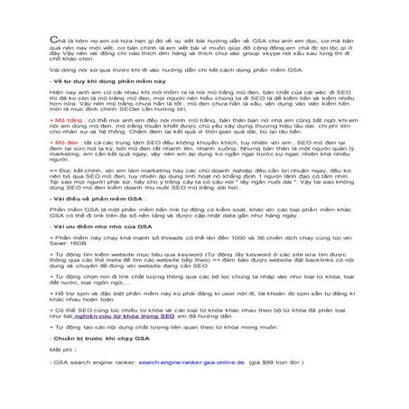 Tip hướng dẫn sử dụng gsa hiệu quả