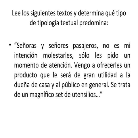 Ejercicios Tipologías textuales