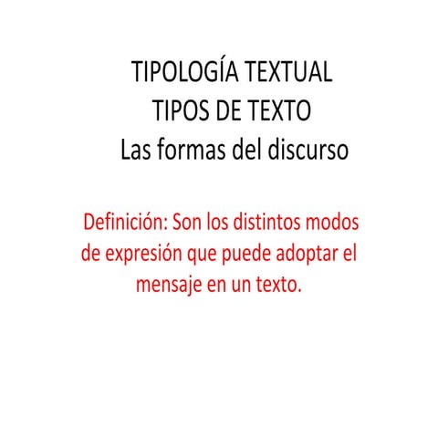 Tipología textual 2º 3º´ESO 1º bach