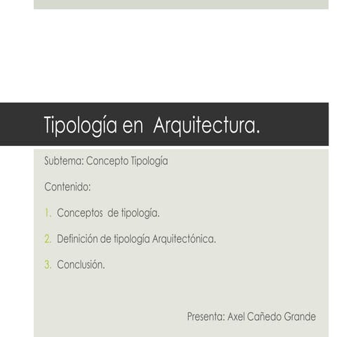 Tipologia en arquitectura