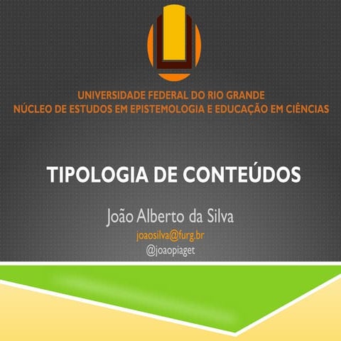 Tipologia de conteúdos | PPT