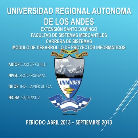 Tipologia de proyectos segun su finalidad(carlos chulli)