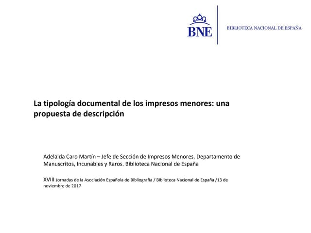 Tipologia documental impresos_menores