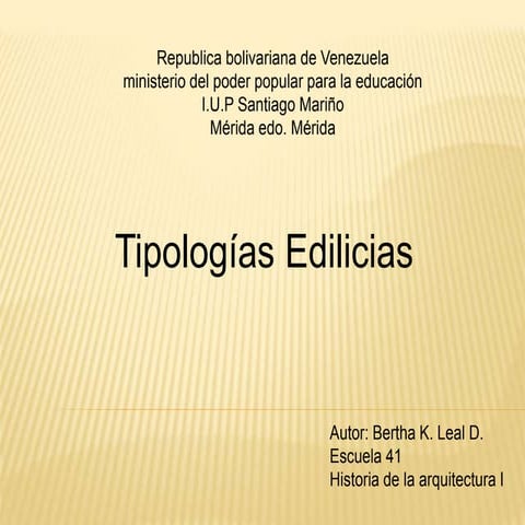 Tipologias edilicias