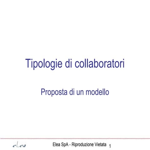 Tipologie di collaboratori: la principale variabile situazionale