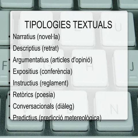 Tipologies textuals