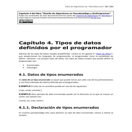 Tipos de datos definidos por el programador en pseudocódigo