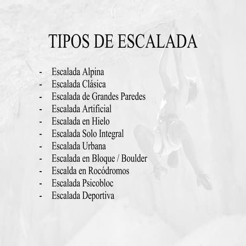 Tipos De Escalada 2