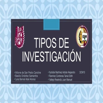 Tipos De Investigación
