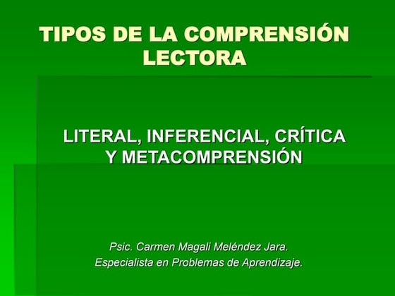Infografa Niveles De Comprensin Lectora Comprensin