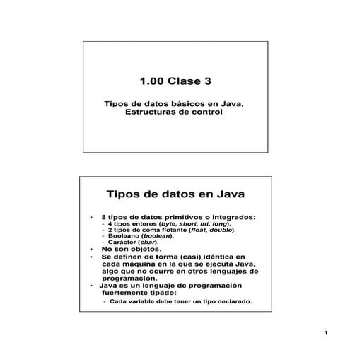 Tipos basicos de java