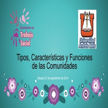 Tipos, características y funciones de las comunidades