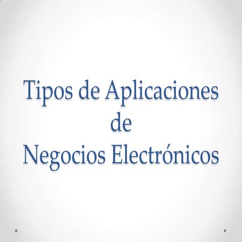 Tipos de aplicaciones steven