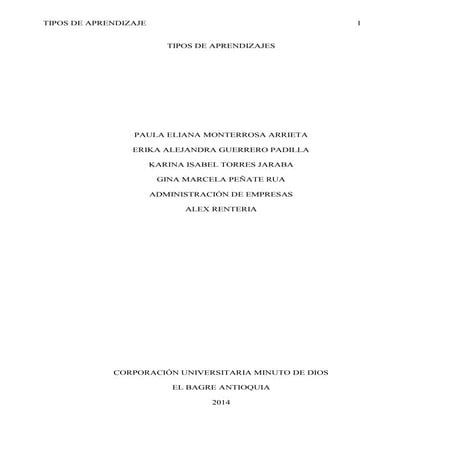 Tipos de aprendizaje