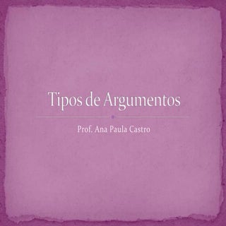 Tipos de argumentos