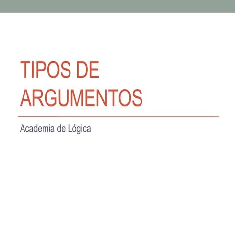 Tipos de argumentos