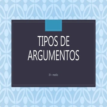 Tipos de argumentos