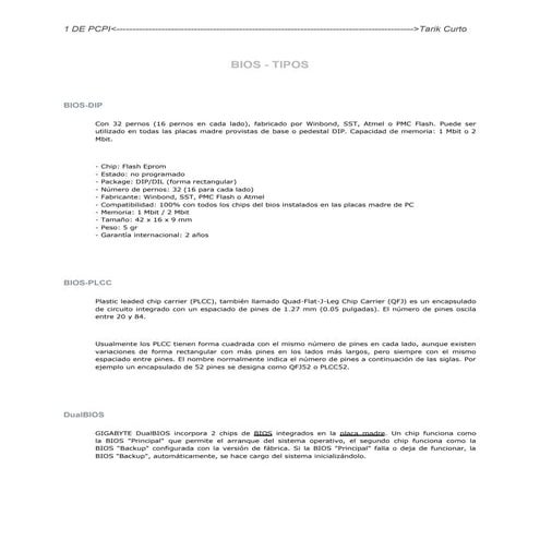 Tipos de bios - Tarik Curto | PDF