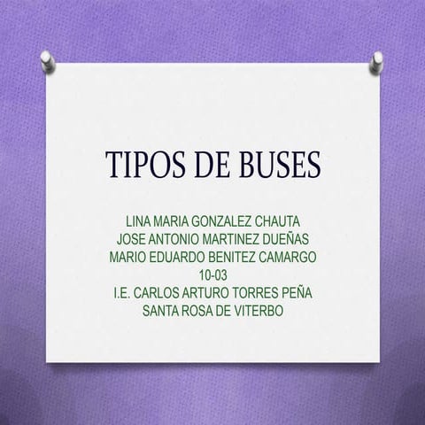 Tipos de buses