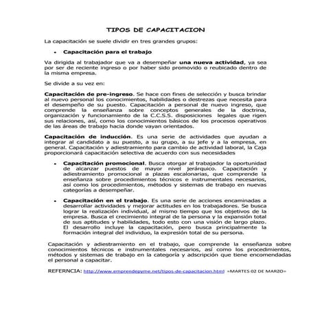 Plan de capacitacion | PPTX