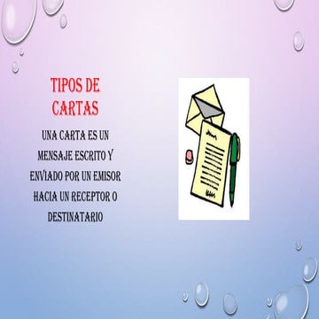 Tipos de cartas