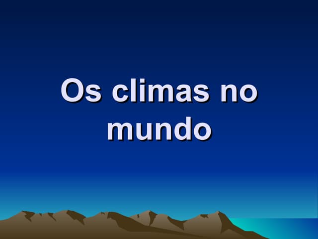 Tipos de clima