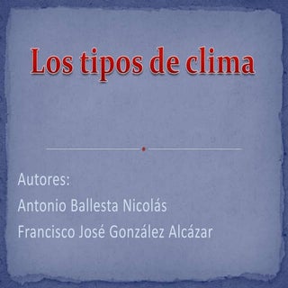 Tipos de clima
