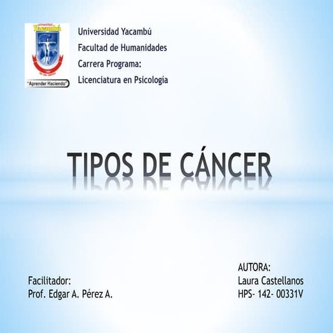 Tipos de cáncer