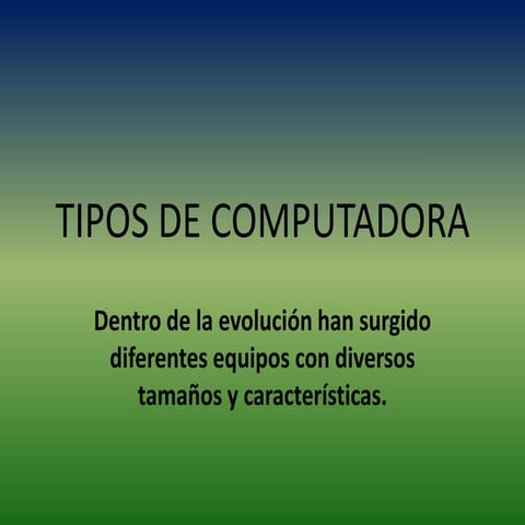 Tipos de computadora