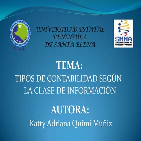 Tipos de contabilidad (UPSE paralelo A6)