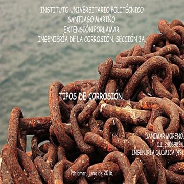 Tipos de corrosión.