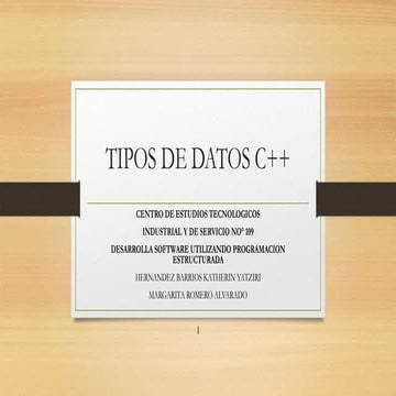 Tipos de datos c++