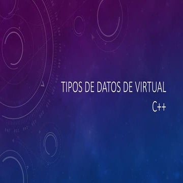 Tipos de datos para C++ | PPTX