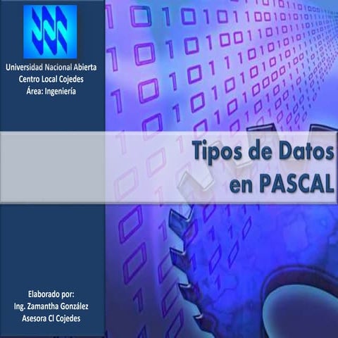 Tipos de datos en pascal | PPTX