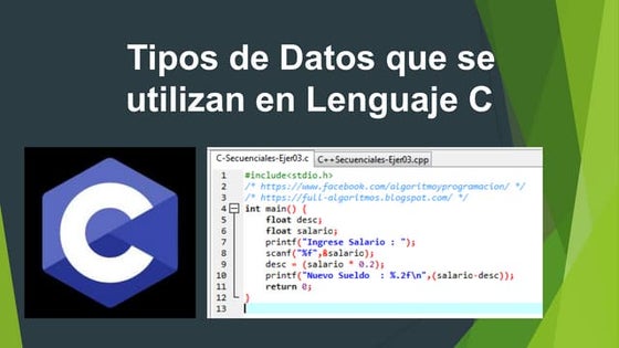 TIPOS DE DATOS PARA C++ | PPTX