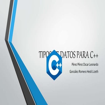 Tipos de datos para C++