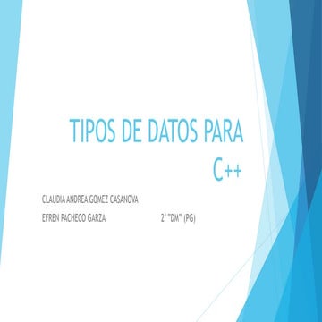 Tipos de Datos en C++ | PPT