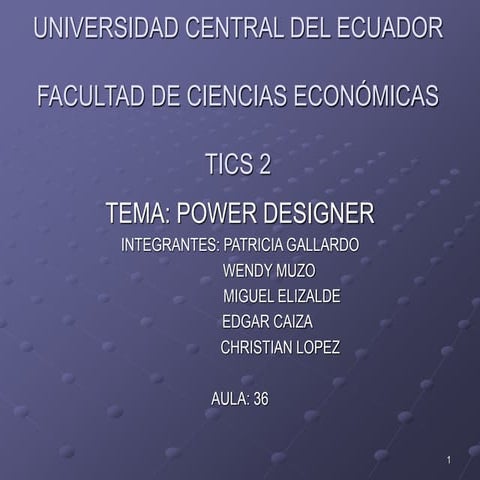 Tipos de datos power designer