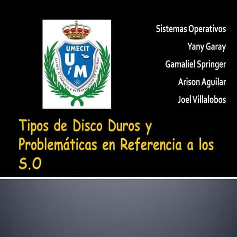 Tipos De Disco Duros Y ProblemáTicas En Referencia | PPSX