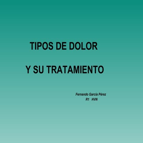 Tipos de dolor