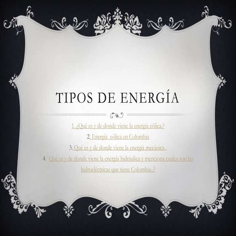 Tipos de energía